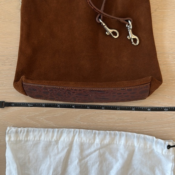 Little Liffner brown suede small bag, two straps + dust bag - Picture 6 of 9